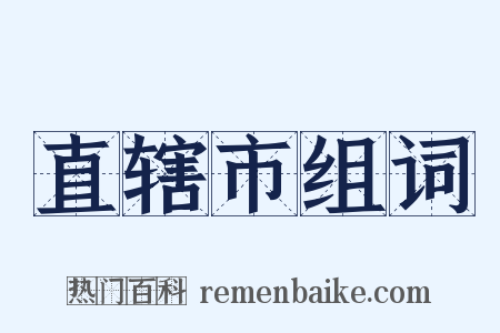 直辖市组词是什么意思的图片